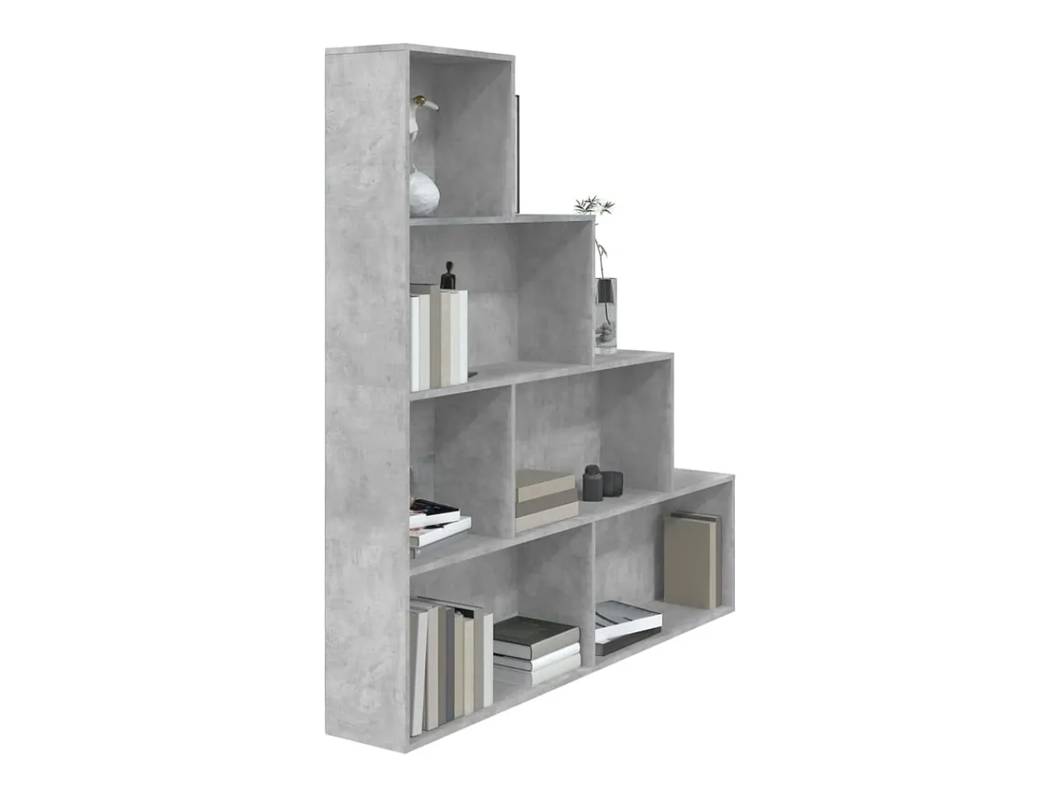 vidaxl Estante/divisória 155x24x160 cm contraplacado cimento^ Prateleira