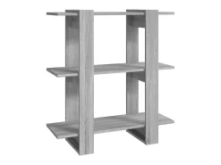 Estante/divisória 80x30x87 cm cor sonoma cinza PT577853^ Biblioteca