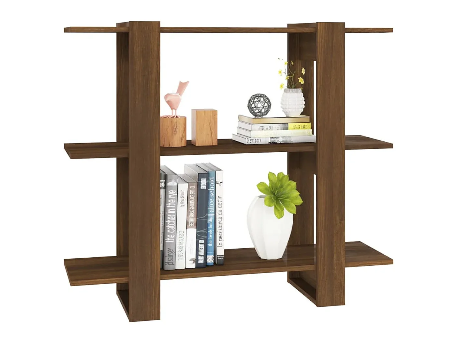 Biblioteca* Estante/divisória 100x30x87 cm cor carvalho PT768676 Castanho