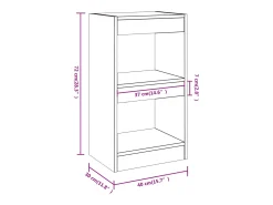vidaxl Estante/divisória 40x30x72 cm cor carvalho sonoma^ Prateleira