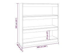 Prateleira|vidaxl Estante/divisória 100x30x103 cm cor carvalho sonoma Castanho