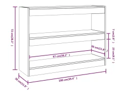 Clearance vidaxl Estante/divisória 100x30x72 cm cor cimento Cinzento