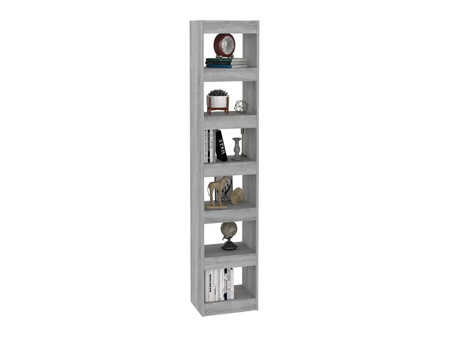 Biblioteca| Estante/divisória 40x30x198 cm cor sonoma cinza PT990768 Cinzento