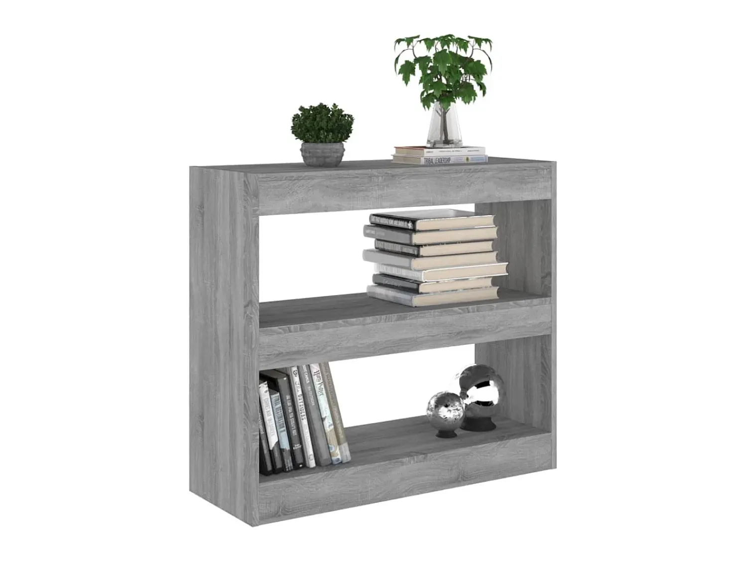 Biblioteca* Estante/divisória 80x30x72 cm cor sonoma cinza PT638134 Cinzento
