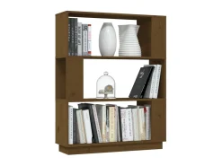 Biblioteca| Estante/divisória 80x25x101 cm madeira maciça mel PT975175 Castanho