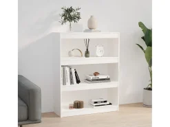 Prateleira|vidaxl Estante/divisória 80x30x103,5 cm madeira de pinho maciça Branco