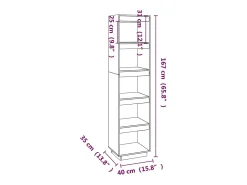Discount vidaxl Estante/divisória 40x35x167 cm pinho maciço mel Castanho