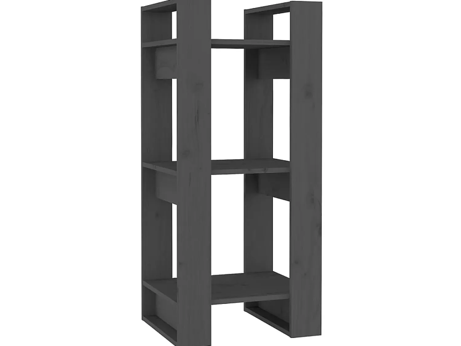 New Estante/divisória 41x35x91 cm pinho maciço PT367235 Cinzento