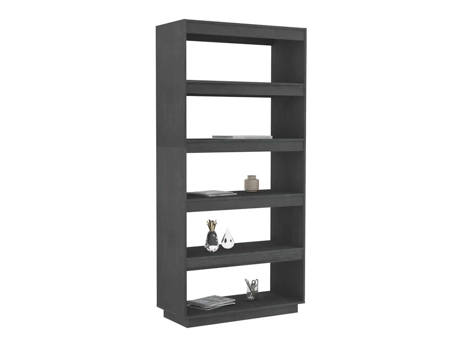 Discount vidaxl Estante/divisória 80x35x167 cm pinho maciço Cinzento