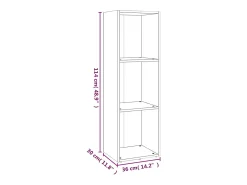 Vitrina|vidaxl Estante/Móvel TV 36x30x114cm derivados madeira carvalho fumado Castanho