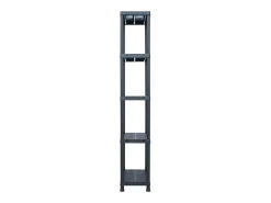 Outlet Estantes de arrumação 5 pcs 125 Kg 60x30x180 cm plástico PT660699 Preto