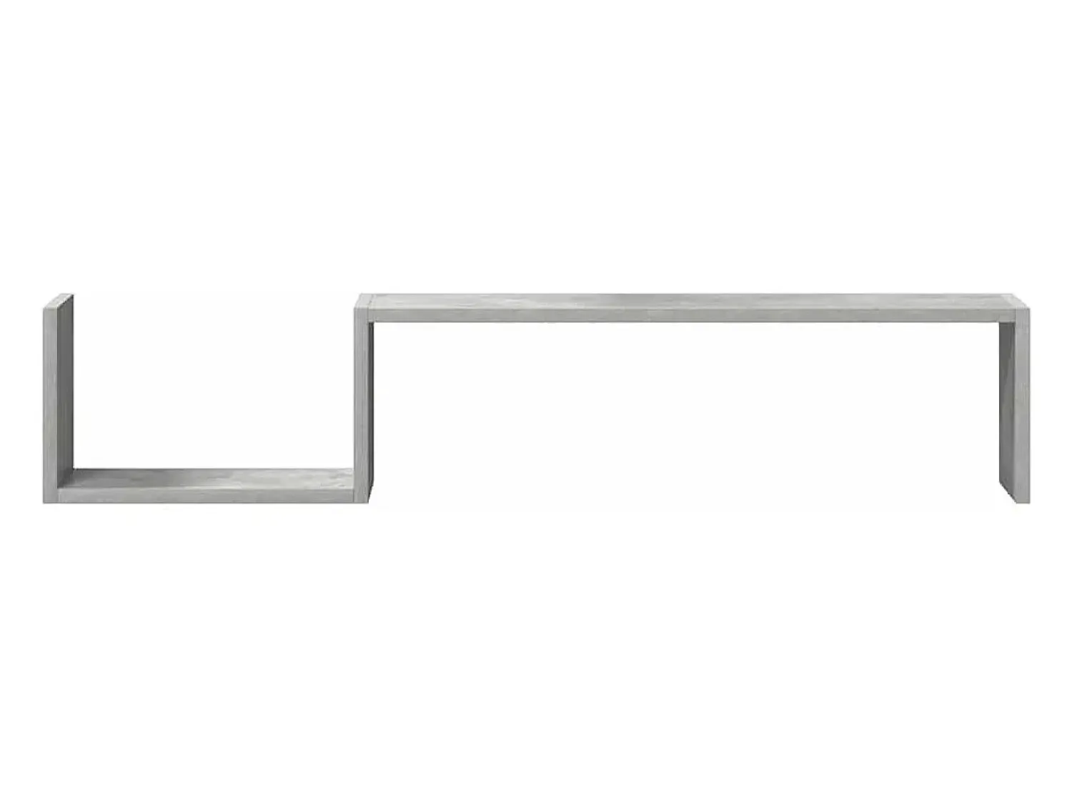 Outlet vidaxl Estantes de parede 2 pcs derivados de madeira cinza cimento Cinzento