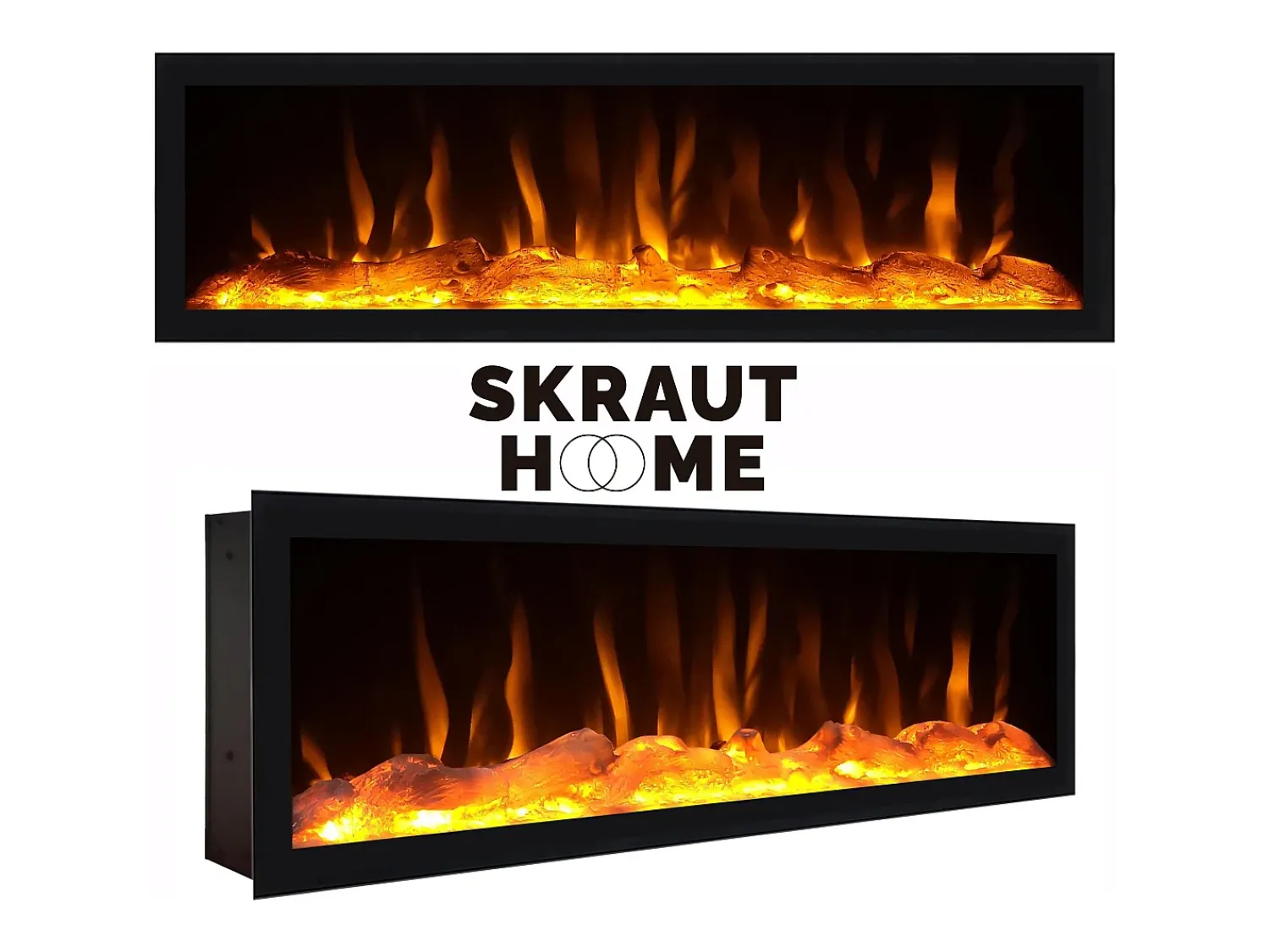 Biblioteca*Skraut Home Estantes de prateleiras, 230x25x186cm, Sala de estar - Escritório, Lareira eléctrica, Carvahlo e preto Natural claro