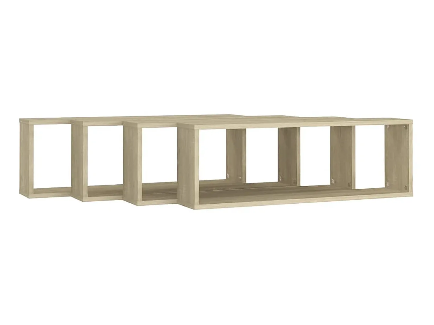 Estantes parede cúbicas 4pcs deriv. madeira 80x15x26,5cm sonoma PT184368^ Prateleira