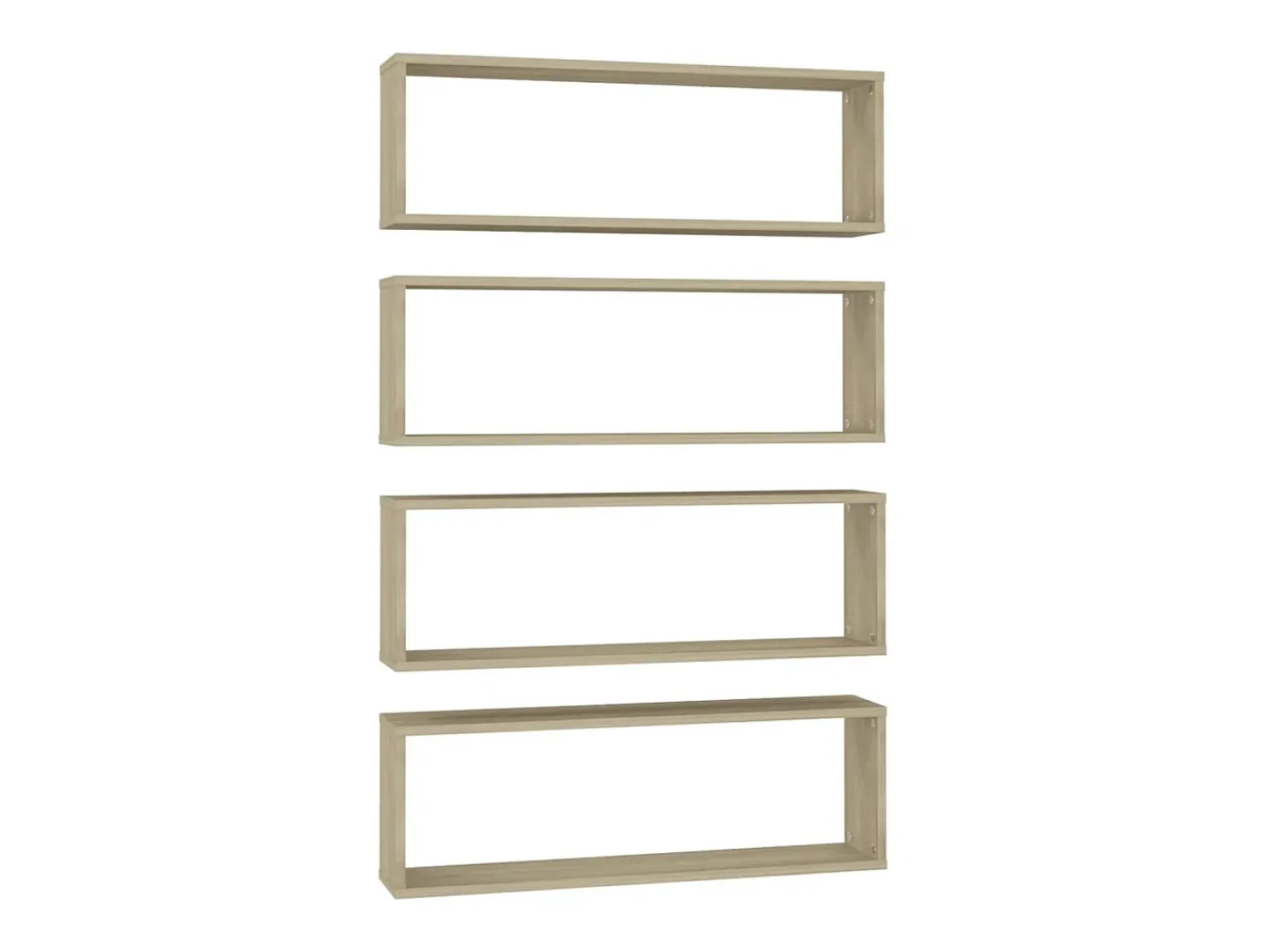 Estantes parede cúbicas 4pcs deriv. madeira 80x15x26,5cm sonoma PT184368^ Prateleira