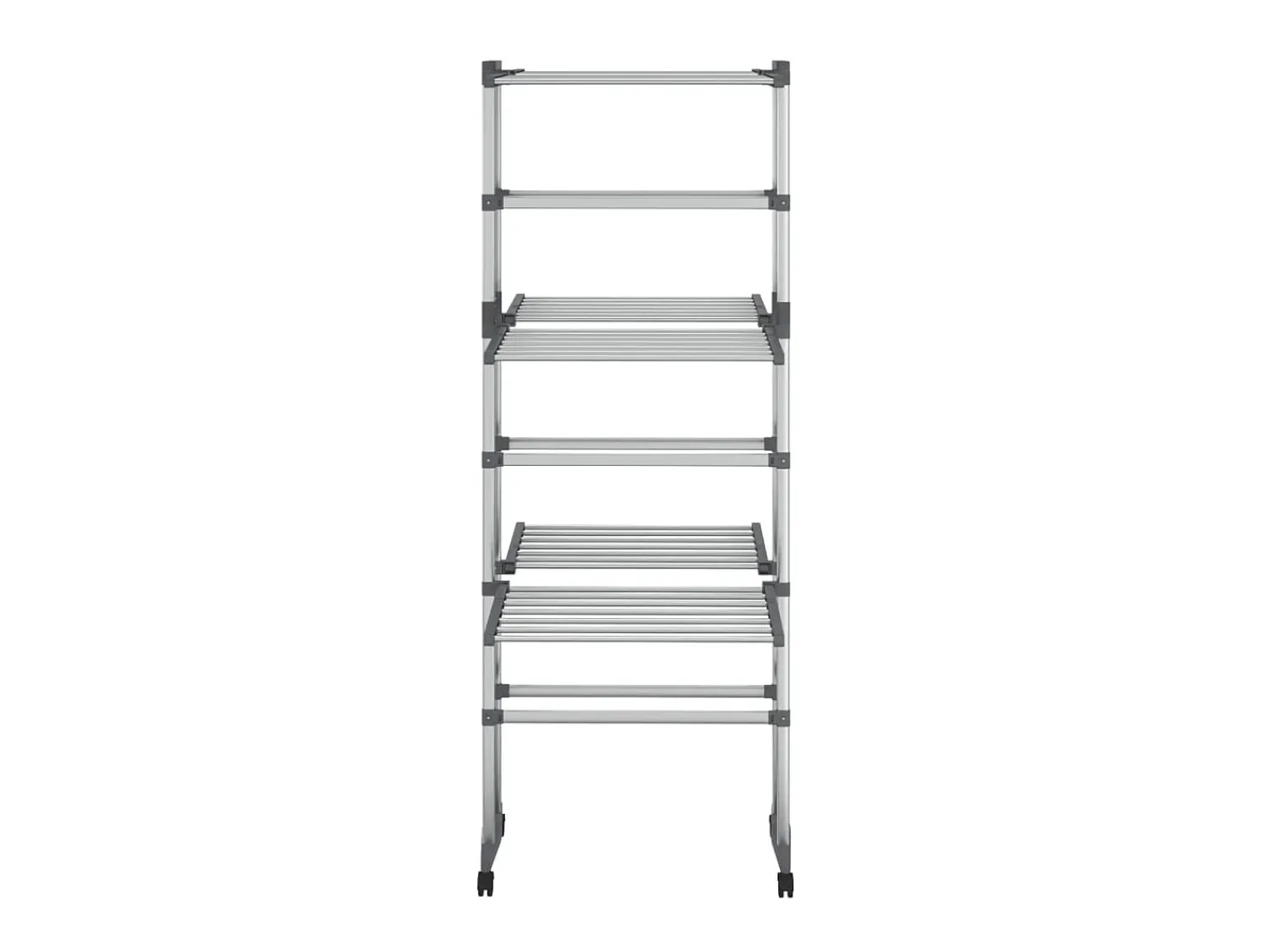 Prateleira* Estendal com 3 prateleiras/rodas 60x70x129 cm PT905681 Prateado