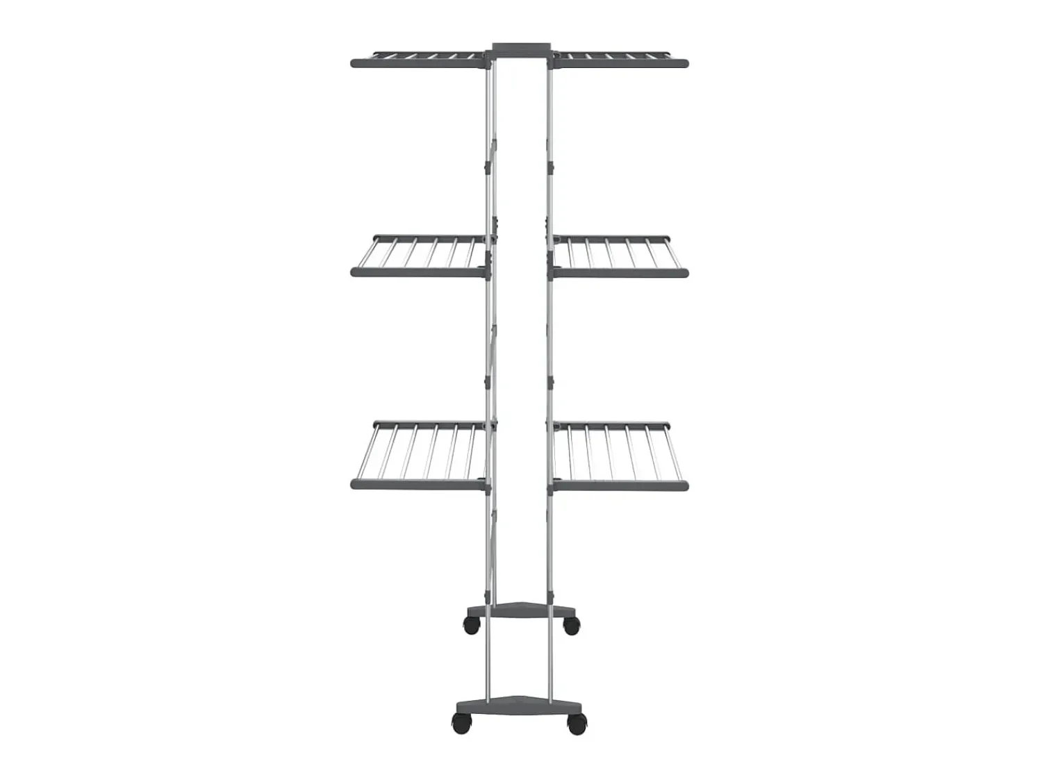 Prateleira* Estendal com 3 prateleiras/rodas 60x70x129 cm PT905681 Prateado