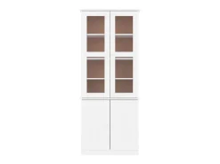 Expositor portas vidro ALTA 77x35x186,5 cm pinho maciço PT432168^ Vitrina
