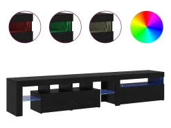 Móvel De Tv*vidaxl Gabinete para TV 2 pcs Carvalho 215 x 36,5 x 40 cm Preto