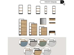 Discount Vicco Garderobe mit Hutablage carvalho antracite/goldkraft 60x18x21.6 orlando Cinza antracite