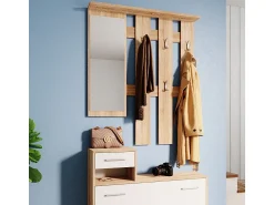 Vicco Garderobe sonoma/branco 100x27.8x111.6 billy^ Móvel De Entrada