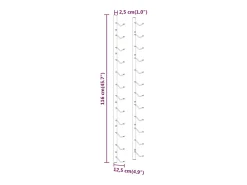 Acessórios De Arrumação|Acessório Vinho E Bar| Garrafeira de parede para 12 garrafas 2 pcs ferro PT473750 Branco