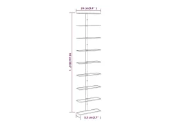 Acessórios De Arrumação|Acessório Vinho E Bar* Garrafeira de parede para 9 garrafas 2 pcs ferro PT719530 Branco