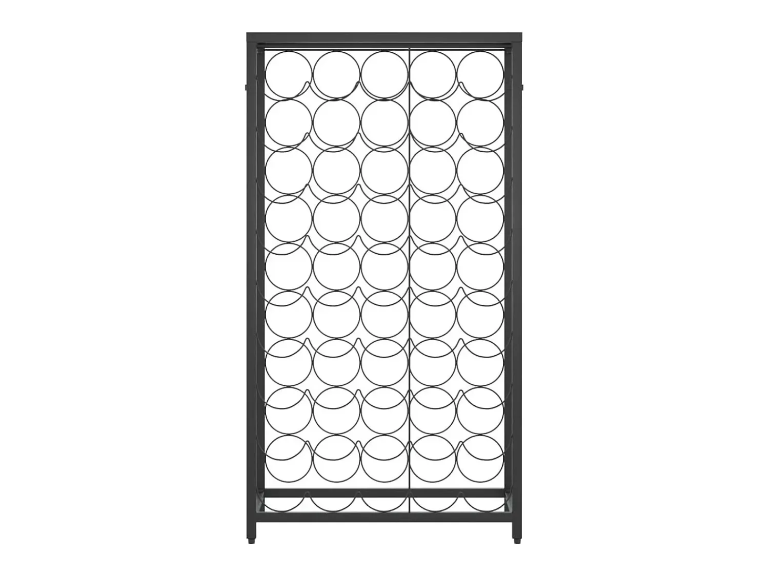 Discount Garrafeira para 45 garrafas 54x18x100 cm ferro forjado PT340450 Preto