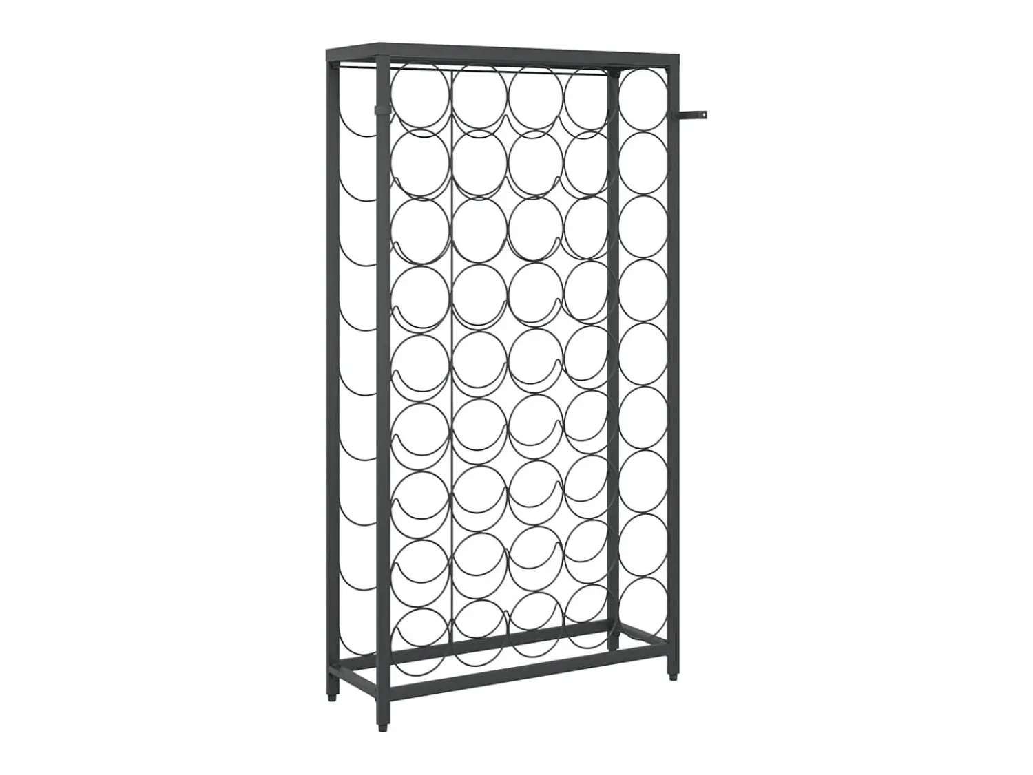 Discount Garrafeira para 45 garrafas 54x18x100 cm ferro forjado PT340450 Preto