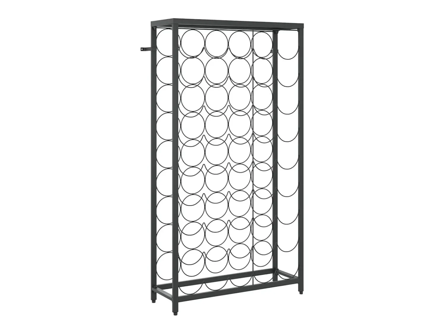 Discount Garrafeira para 45 garrafas 54x18x100 cm ferro forjado PT340450 Preto