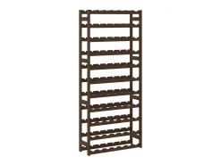 Clearance Garrafeira para 77 garrafas madeira de pinho maciça PT341219 Castanho