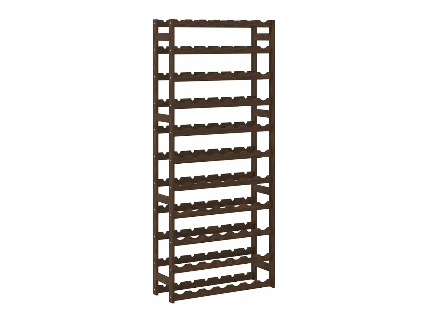 Clearance Garrafeira para 77 garrafas madeira de pinho maciça PT341219 Castanho
