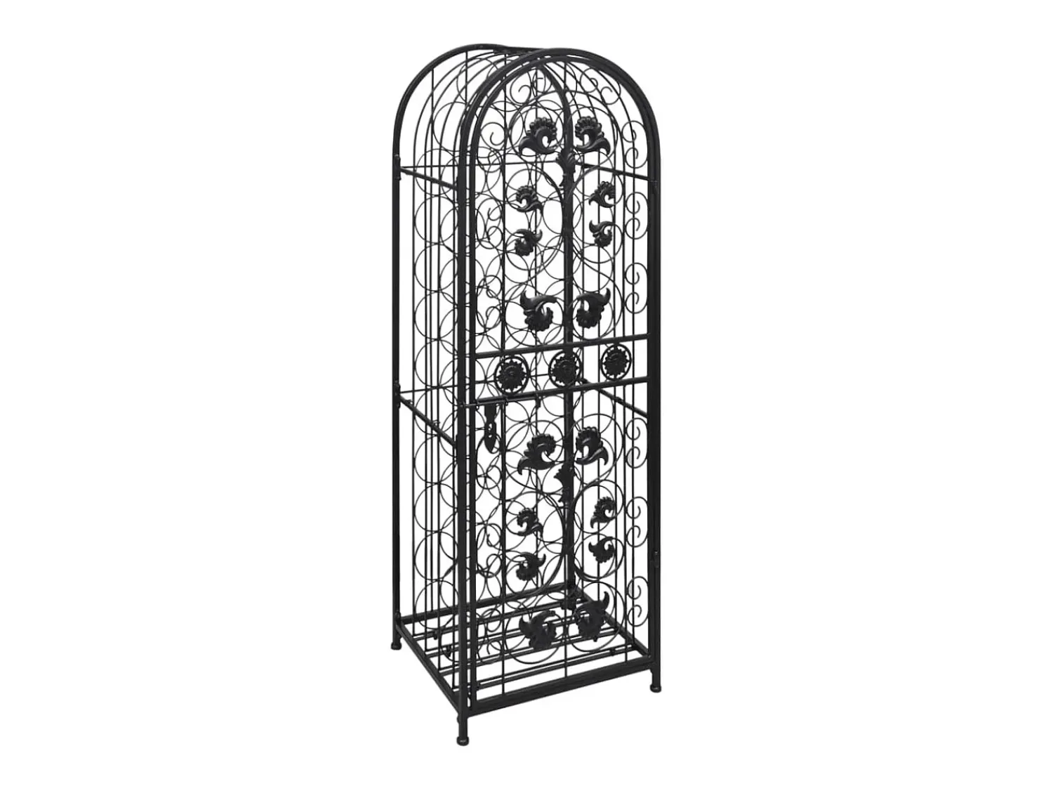 Acessórios De Arrumação|Acessório Vinho E Bar| Garrafeira, suporte de metal para 45 garrafas de vinho PT109390 Preto