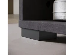 Móvel De Entrada| Guarda roupa moderna 90 cm roupeiro de entrada com espelho prateleiras e varão mate matera branco Multicor