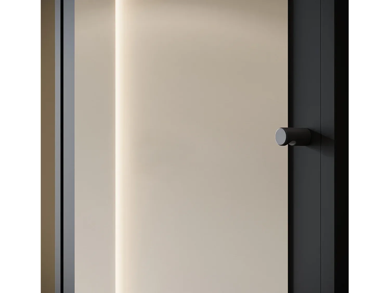 Móvel De Entrada| Guarda roupa moderna 90 cm roupeiro de entrada com espelho prateleiras e varão mate grafite Preto