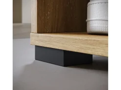 Móvel De Entrada* Guarda roupa moderna 90 cm roupeiro de entrada com espelho prateleiras e varão mate artisan branco Natural claro / Branco