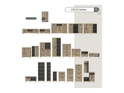 Móvel De Entrada|Vicco Guarda-roupa carvalho wotan 43x26.6x110 amber Natural escuro