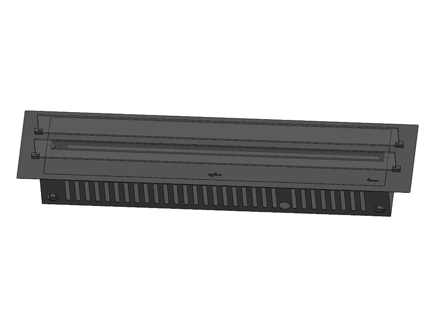 Outlet Invapo Insert 1800 Lareira a vapor embutida - Chama multicolorida 3D, app, tanque 3,6 l, recarga automática - 180 cm Preto