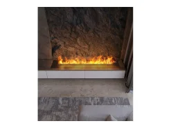 Outlet Invapo Insert 1800 Lareira a vapor embutida - Chama multicolorida 3D, app, tanque 3,6 l, recarga automática - 180 cm Preto