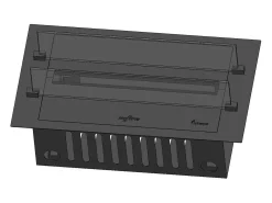 Lareira| Invapo Insert 700 Lareira embutida a vapor de água - Chama multicolorida, efeito 3D e controle por aplicativo, tanque de 1,2 l - 70 cm Preto