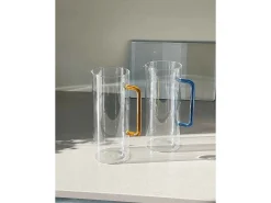Acessório Vinho E Bar* Jarra de vidro soprado à mão transparente/ 1200 ml, Tube Verde