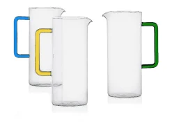 Acessório Vinho E Bar* Jarra de vidro soprado à mão transparente/ 1200 ml, Tube Verde