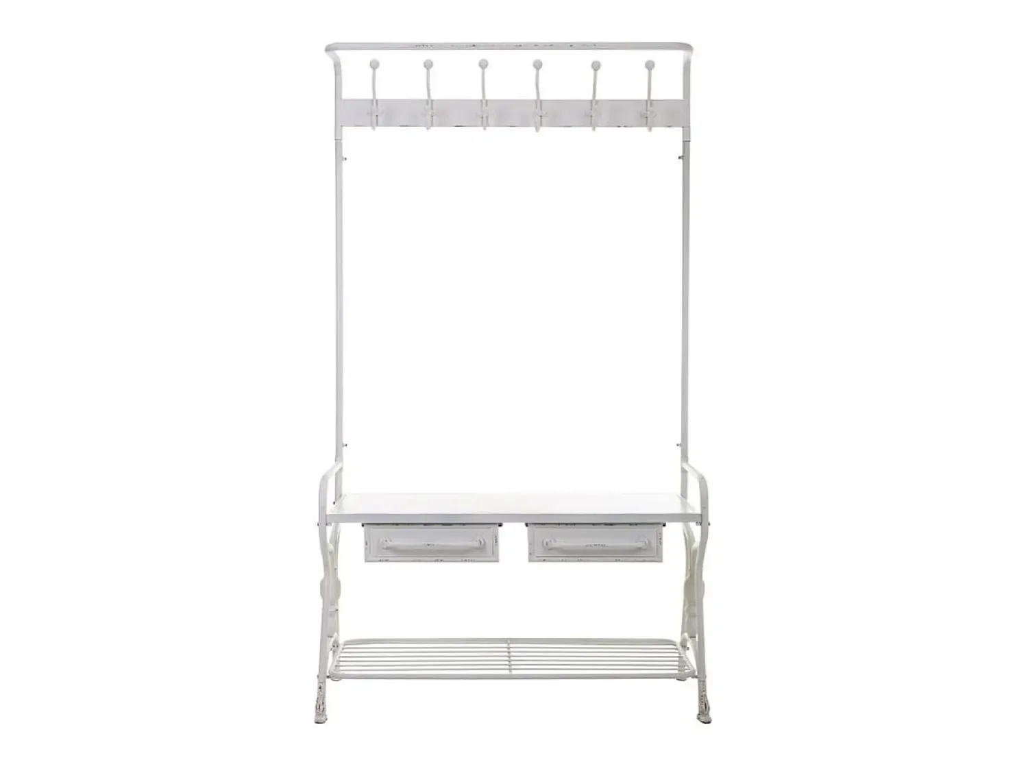 Consola| Kit para corredor com cabide de metal Branco