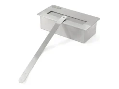 New Lareira a bioetanol Biofireplace de piso Oslo em aço L38xD38xH100 Branco