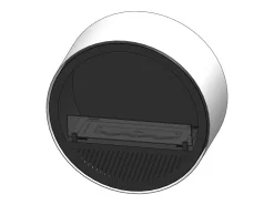 Hot Lareira a bioetanol de parede Incyclorcle - Lareira bioetanol de design redondo para pendurar na parede d.72cm Preto