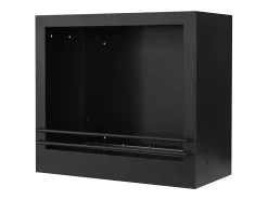 Lareira| Lareira a bioetanol de piso Cambridge em madeira preta 110x37x102h Preto