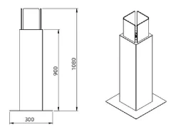 Clearance Dmora Lareira a bioetanol Seroth, Lareira ecológica, Lareira sem fumo, Aquecedor a etanol, Fabricado em Itália, 20x20 h110 cm, Branco