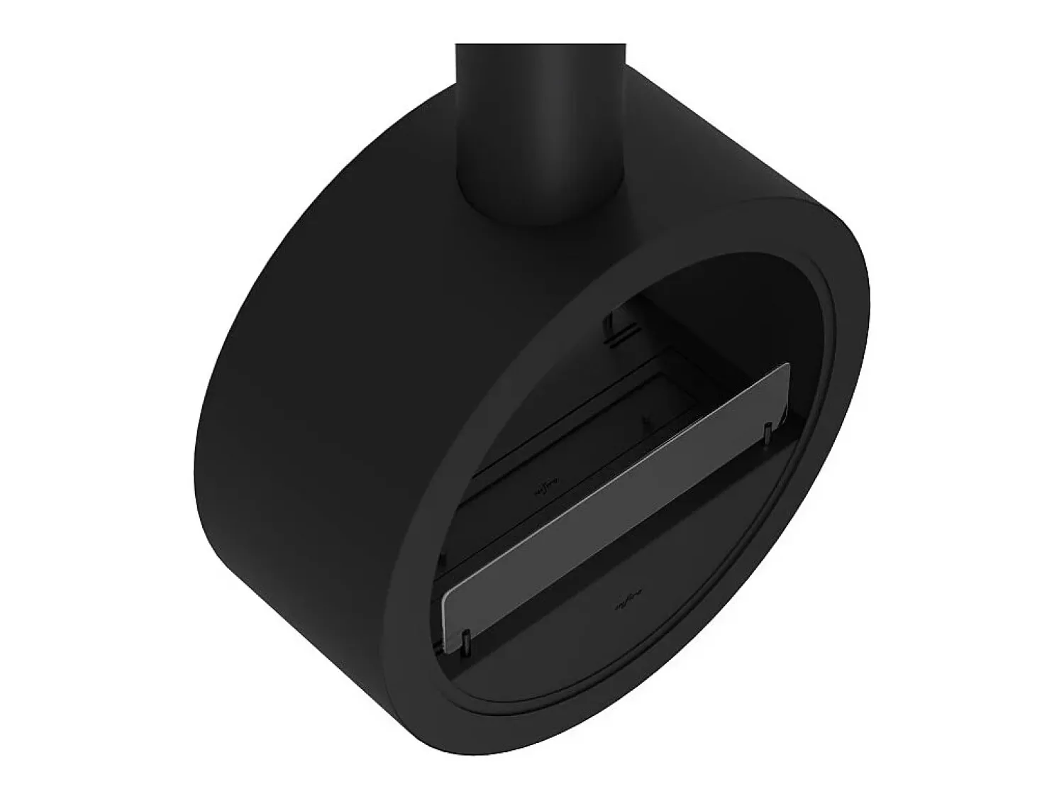 Lareira| Lareira bioetanol suspensa de teto Incyrcle Slim 2Side - Biolareira de design redondo com fachada dupla aberta d.70cm Preto