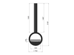 Lareira| Lareira bioetanol suspensa de teto Incyrcle Slim 2Side - Biolareira de design redondo com fachada dupla aberta d.70cm Preto