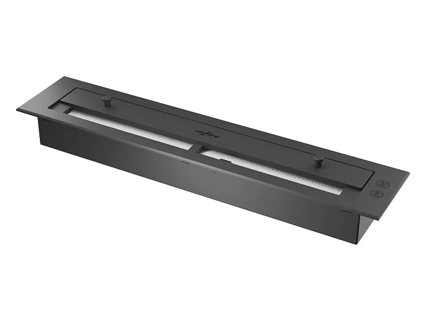 Lareira| Lareira bioetanol suspensa de teto Incyrcle Slim 2Side - Biolareira de design redondo com fachada dupla aberta d.70cm Preto